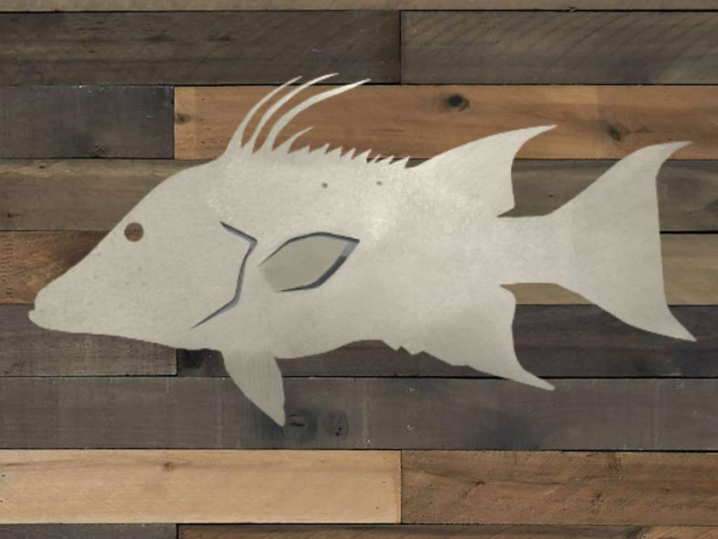 Hog Fish Metal Art